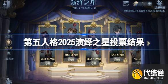 第五人格2025演绎之星投票结果 第五人格2025演绎之星是谁-第五人格2021演绎之星活动什么时候开始